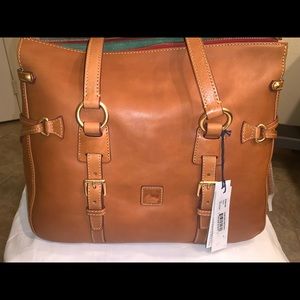Dooney & Bourke Double Strap Tassel Satchel